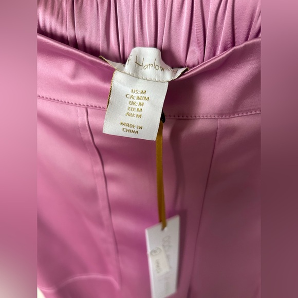 House of Harlow 1960  pink Chain strap crop top & wide leg pant 2 piece set - Picture 6 of 8